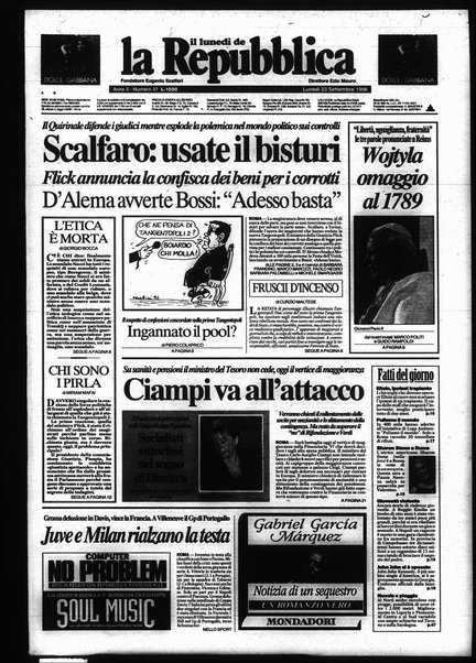 Il lunedì de La repubblica